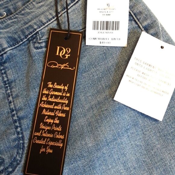 DIANE GILMAN DG2 Jeans Distressed Stretch Ankle Length Size Small NWT - Picture 4 of 13